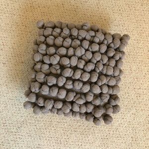 Gray Detailed Throw Pillow